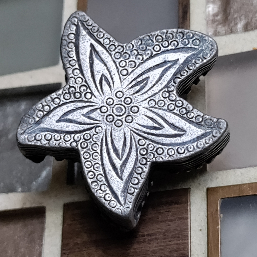 Vintage Torino Starfish Pewter Trinket/brooch/earrings set - Picture 4 of 12